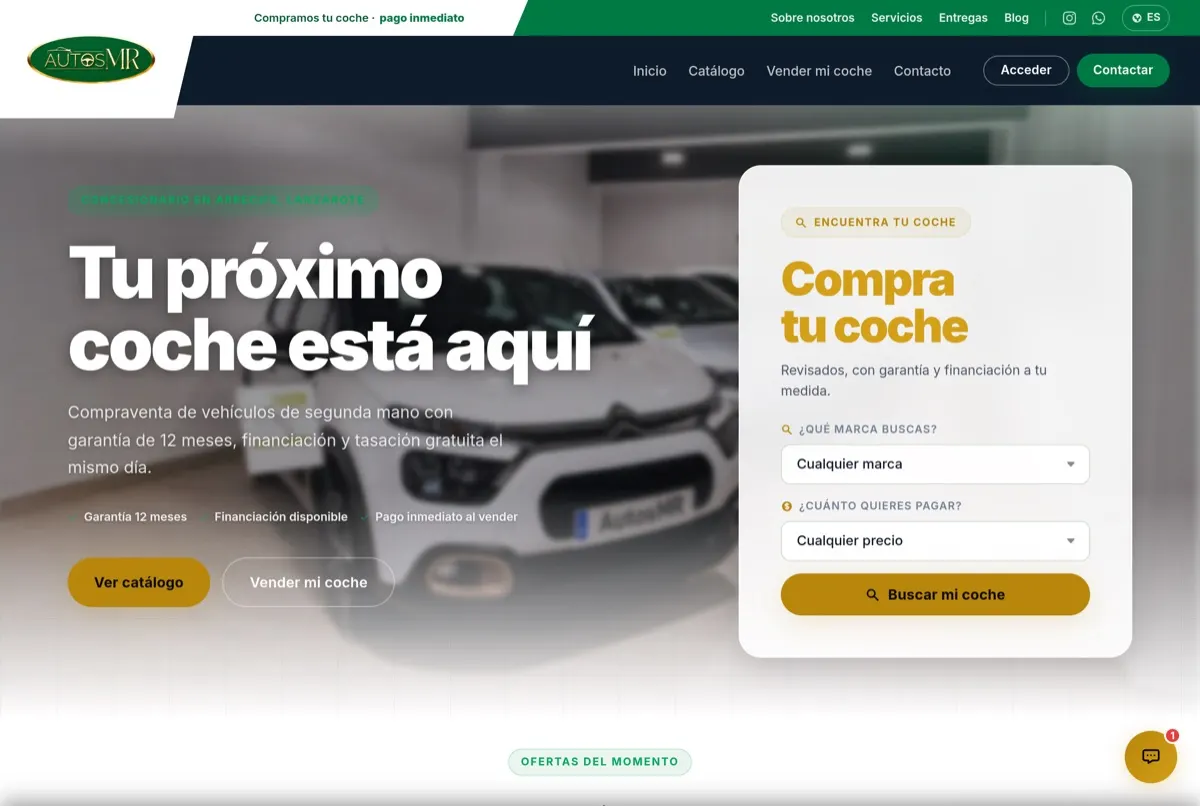 AutoSMR — concesionario de vehículos en Lanzarote