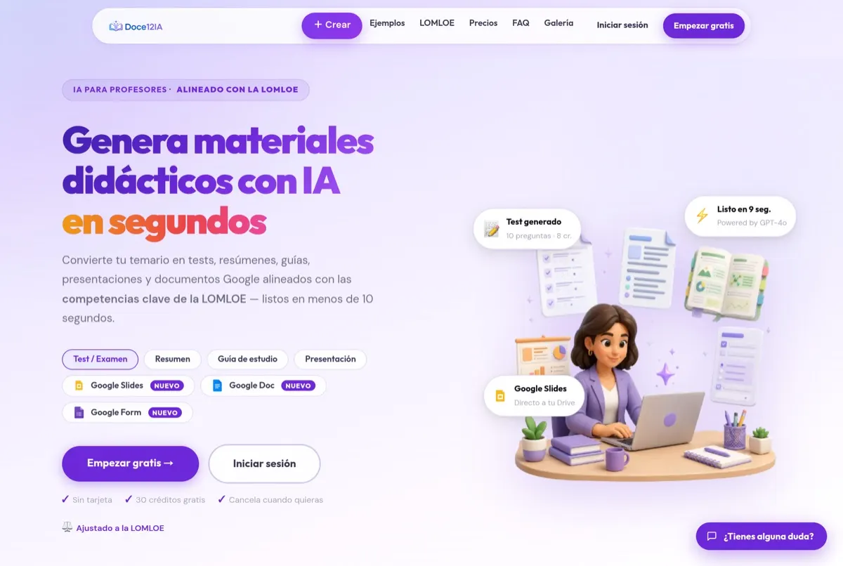 Doce12IA — generador de materiales didácticos con inteligencia artificial